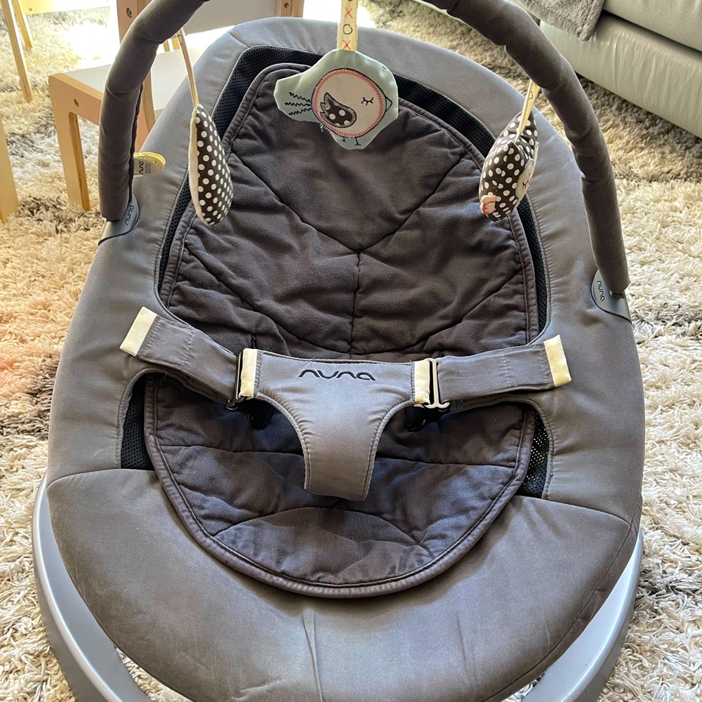 Nuna Leaf Swing (toy bar purchased separately but sold with swing here)